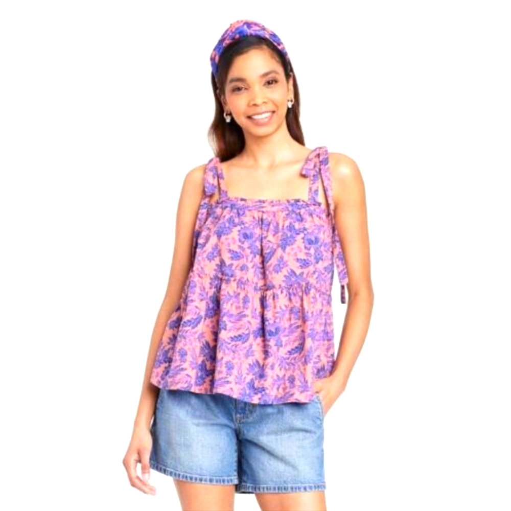 Women's Universal Thread brand tiered tie at the shoulder tank top size XL NWT